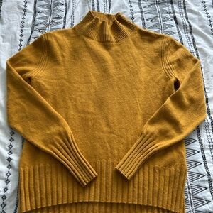 J. Crew Mustard Cowl Neck Sweater